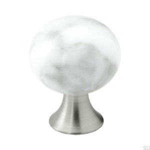 Furniture knob Bead Straight Marble Gray
