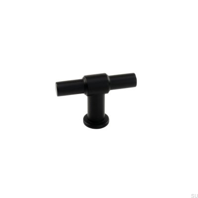 Furniture knob T-Bar T-Type Metal black