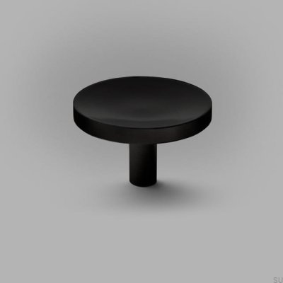 Cleo L furniture knob, aluminum, black