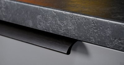 She 256 black aluminum edge furniture handle