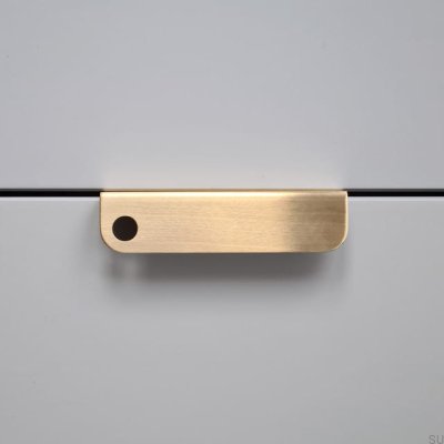 Edged furniture handle Edit O Brass Brushed Unpainted