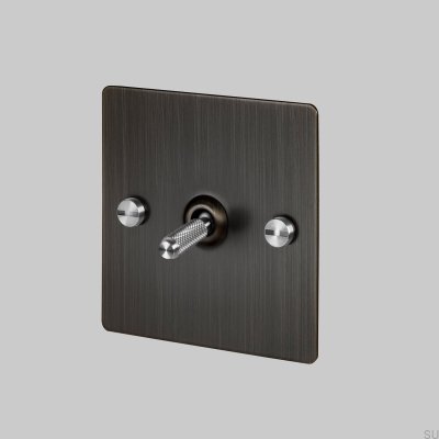 Single Switch 1G Burnt Bronze/Steel [El341] English standard