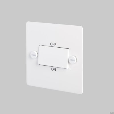 Single Fan Isolator Switch White English Standard