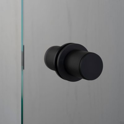 Double Sided Door Knob Linear Fixed Black (Welders Black)