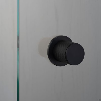 One-sided door knob Linear Fixed Black (Welders Black)