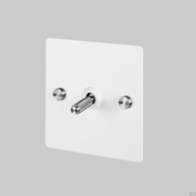 Single Switch 1G White/Steel [El331] English standard