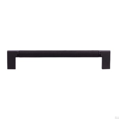 Oblong furniture handle 2457 160 Metal Black Mat