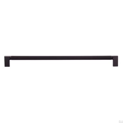 Oblong furniture handle 2457 320 Metal Black Mat