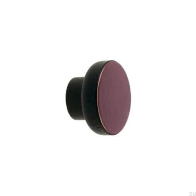 Furniture knob Simple Black 40 Wooden Enamel Warm Purple
