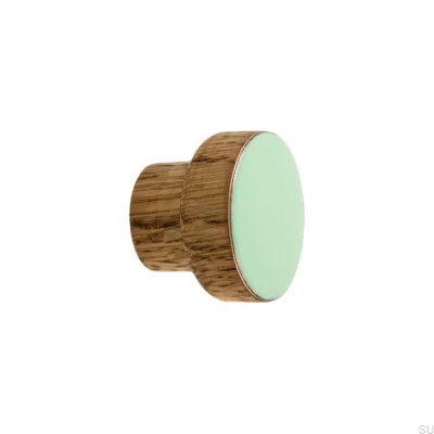 Furniture knob Simple Wooden Enameled Mint Oil Tinting