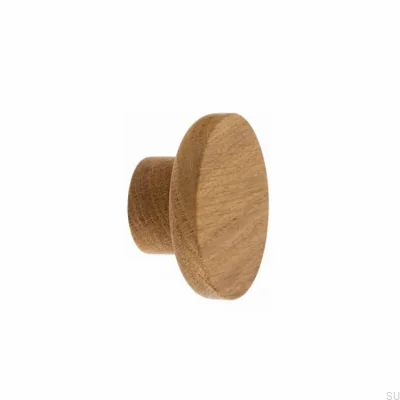 Basic Wooden Oak furniture knob 40 - 100 (18 mm leg) - Oil Colorless Semi-matte