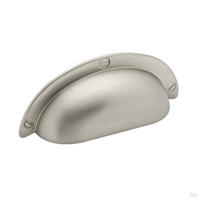 Bowl 3922 64 Shell Furniture Handle, Brushed Silver