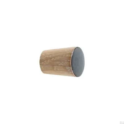 Furniture knob Simple Cone Wooden Enameled Dark Gray Oil White
