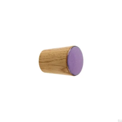 Furniture knob Simple Cone Wooden Enamel Violet Colorless Semi-matt