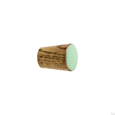 Furniture knob Simple Cone Wooden Enameled Mint Oil Tinting