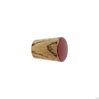 Furniture knob Simple Cone Wooden Enameled Light Brown Tinting Oil