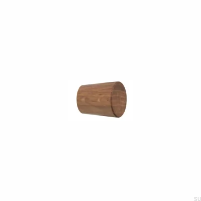 Furniture knob Simple Cone Wooden Oak Colorless Semi-matt
