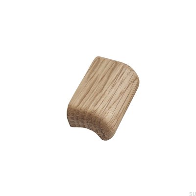 Furniture knob Glove 32, Wooden, Oak