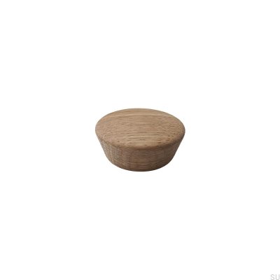 Furniture knob Beret 45, Wooden, Oak