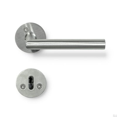 Door handle Kastrup 04 Silver Brushed Scandinavian standard