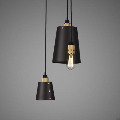 Hooked 3.0 Mix Graphite / Brass Chandelier - 2.6M [A311]