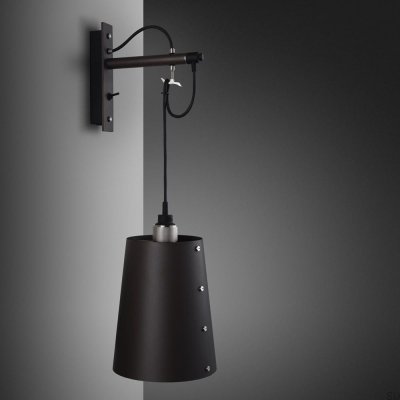 Hooked Wall Lamp Large Graphite / Steel [A9021D]