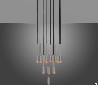 Classic hanging Exhaust Gray chandelier (available on request)