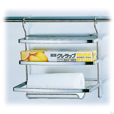 Shelf for kitchen pipe system Polished chrome