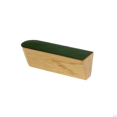 Furniture handle Twins Green 60 Enameled Green - Oil Colorless Semi-matt