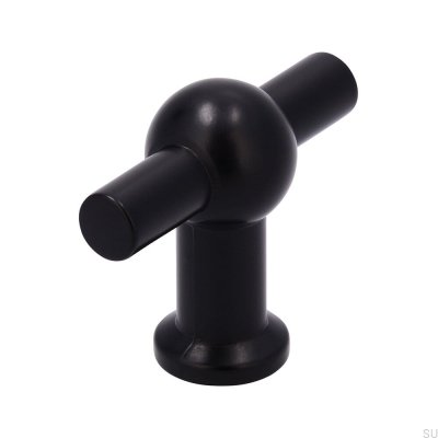 Furniture knob T-Bar 2011-50 Metal Matte Black