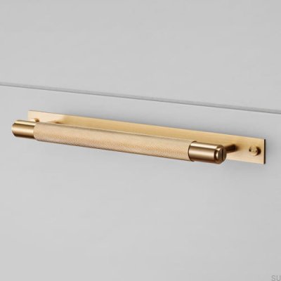 Furniture handle with Pull Bar Plate Large Cross, Gold Brass
