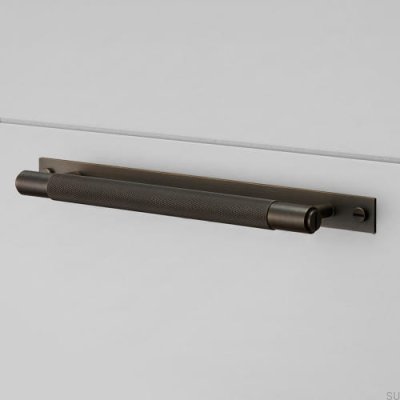 Furniture handle with Pull Bar Plate Medium Roasted Bronze