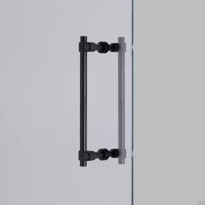 Double-sided furniture handle Pull Bar Cast Medium 250 Welders Black Black