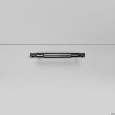 Furniture handle Pull Bar Plate Linear Small 125 Metal black