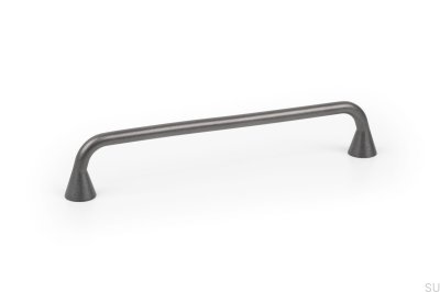 Bella 160 oblong furniture handle, graphite gray metal