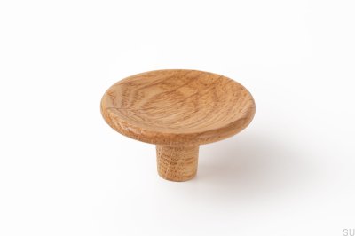 Furniture Knob Disc 38, Wooden, Oak