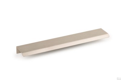 Curve 64 Aluminum Silver Brushed edge furniture handle