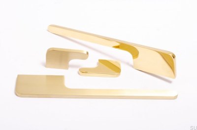 Furniture handle Soft Cut 200 Gold Brass Polished Unpainted