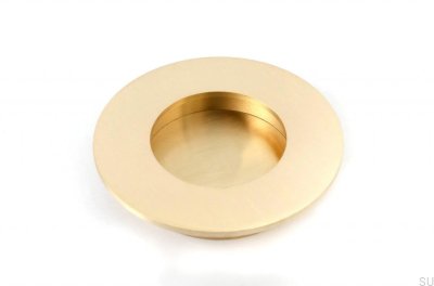 Recessed handle for sliding doors 55 Brass Brushed Unpainted