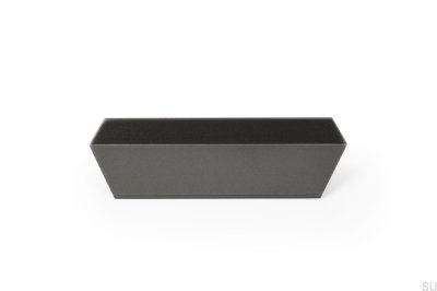 Elongated furniture handle Plie 64 Metallic Gray