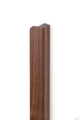Elongated furniture handle Flapp 1056 Wooden Walnut