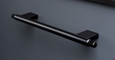 Elongated furniture handle Prisma 192 Metal Black Matt