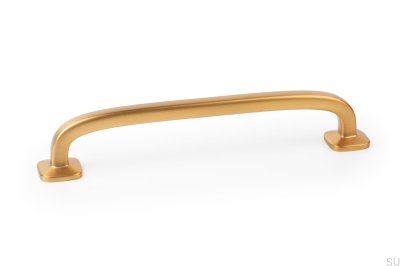 Quart Big 160 oblong furniture handle, brushed gold, cava