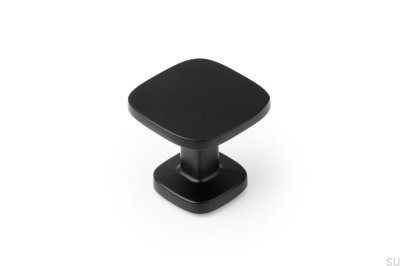 Furniture knob Quart Mini Metal Black Matt