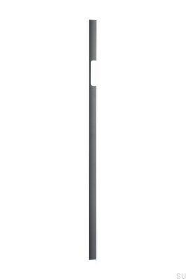 Elongated furniture handle Peak 1120 Aluminum Metallic Gray (asymmetric)
