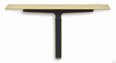 Bathroom shelf with a squeegee for glass and shower cabins 7012 Gold PVD coating