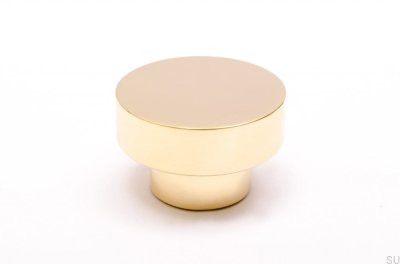 Furniture knob Dot 30 Polished Brass Unpainted