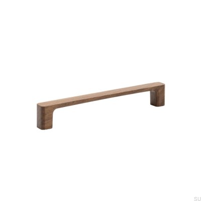 Elongated furniture handle Sans 160 Wooden Walnut