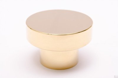 Furniture knob Dot 50 Polished Brass Unpainted