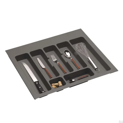 Classic cutlery drawer insert 600 mm Dark grey